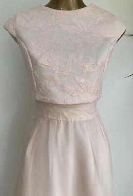 BEAUTIFUL COAST PINK ALEXUS EMBOSSED SEQUIN TOP BRIDESMAID WEDDING PARTY 12-14 - Image 1 of 4