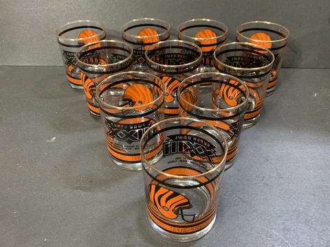 LOT Bengals Super Bowl XXIII Glass vintage tumbler nfl Cover