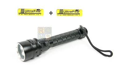 TORCIA SUBACQUEA + 2 BATTERIE RICARIC. IMMERSIONI SUB CREE XMLT6 LED 5000 LUMENS - Bild 1 von 3