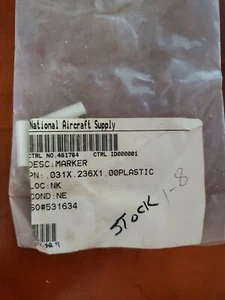 0.031 × 0.236 × 1.00 Plastic Marker. 9 Pk - Imagen 1 de 2