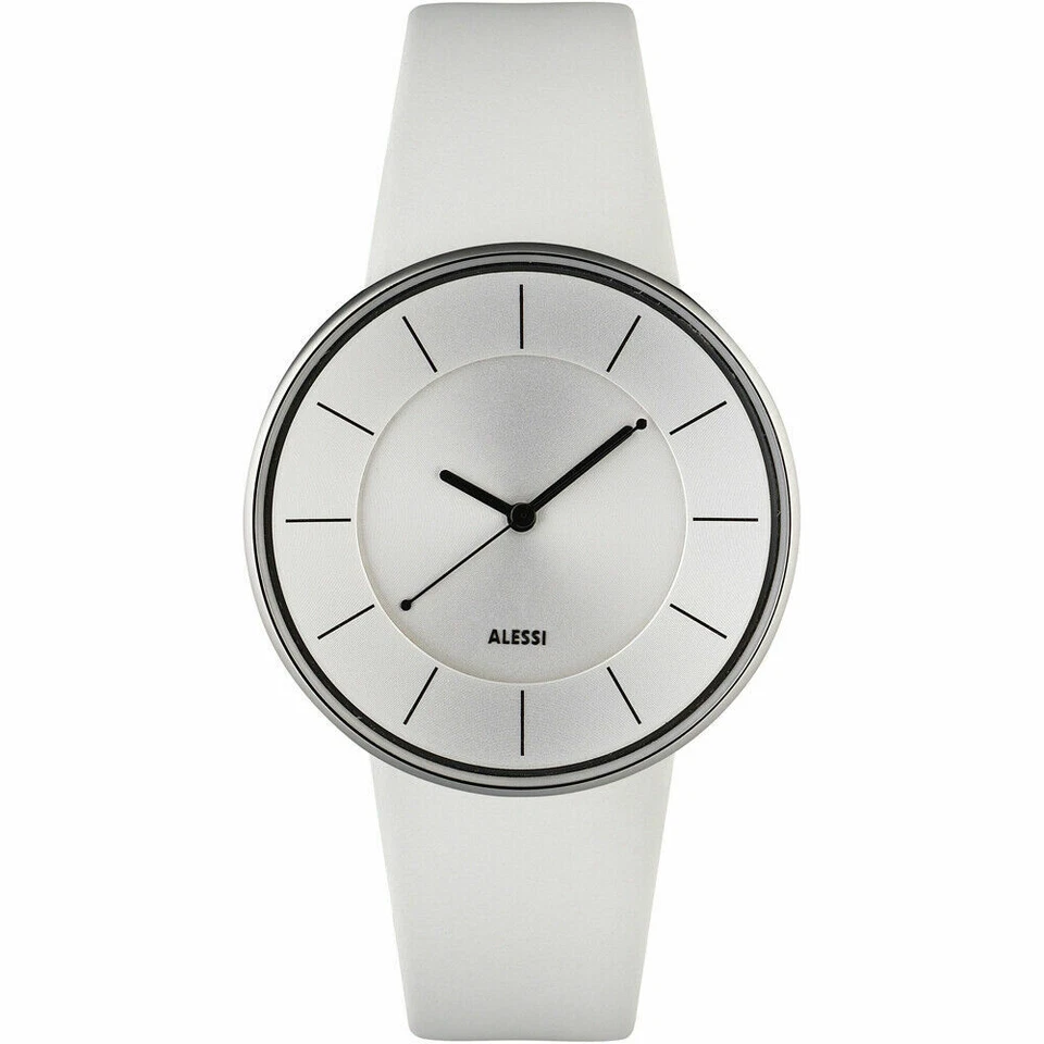 Reloj unisex Alessi Watch Luna correa de cuero de acero inoxidable AL8016A Foto 1 de 1
