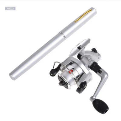 POTATOSHOP Pocket Size Fishing Rod Mini Pen Shape Fishing Rod with Spinning Reel Combos Kit
