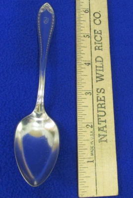 Vintage Community Plate Oneida Teaspoon Sheraton 1910  Monogrammed "J" Flatware - Image 1 of 4