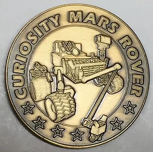 N513 NASA SPACE COIN / MEDAL, MARS ROVER MISSION CURIOSITY, LANDING DATE - Picture 1 of 3