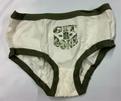 Bragas de bikini para mujer Git-R-Done ropa interior camuflada blanca Foto 1 de 3