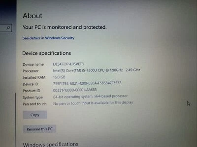 Dell Latitude E7440 14" (512GB SSD, Intel Core i5-4300U, 1.9 GHz, 16GB RAM)... Foto 1 de 4