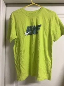 Vintage y2k Neon Nike T-Shirt Mens XL Spell Out Logo Swoosh - Picture 1 of 6