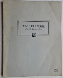 The Lion Mark English Sterling Silver Catalog 1978 cup fork spoon plate tray mug - Picture 1 of 9