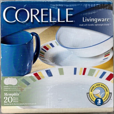 New Corelle Livingware Memphis 20-Piece Dinnerware Set 1066172 - Image 1 of 4