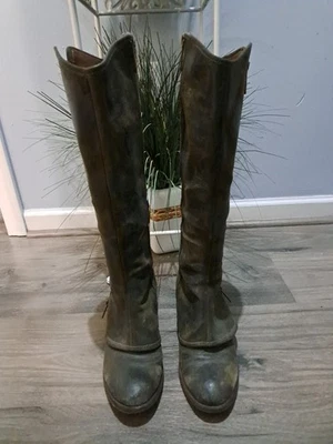 Donald J Pliner DEVI 2 Multicolor Camurça Zíper Joelho Alto Botas de Equitação Femininas 7,5 M - Imagem 1 de 4