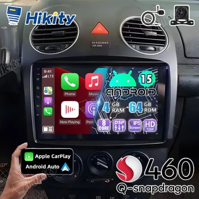 8-Core 4+64GB Carplay Android 15 Autoradio Für VW New Beetle Navi WiFi RDS DPS - Bild 1 von 4