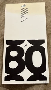 1976 Intel 8080 Assembly Language Reference Card - Afbeelding 1 van 2