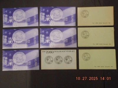 Susan B Anthony mint sets - 1999 (5) & 1980 (4) - 17 coins - Image 1 of 4