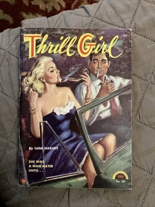 Sleaze gga digest Vintage Pb, Thrill Girl by Harvey, Rainbow 101, 1951, NVG+ - Picture 1 of 6
