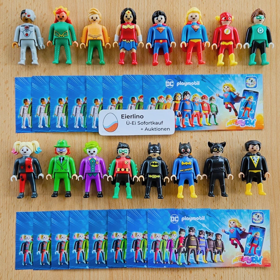 NOVO- Playmobil DC COMIC Heroes - conjunto completo de 16 bonecos CONJUNTO EXCLUSIVO INFANTIL - Imagem 1 de 4
