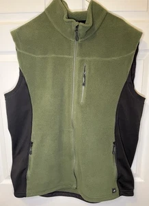 Eastern Mountain Sports Fleece Vest Green/Black Trim Full Zip Men’s XL - Picture 1 of 4
