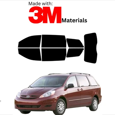 Tinte de ventana precortado para mini furgoneta Toyota Sienna 04-10 cerámica estable hecha con 3M Foto 1 de 4