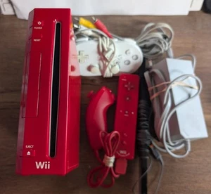 Nintendo Wii Red Super Mario 25th Anniversary Console Tested & Works - Picture 1 of 5