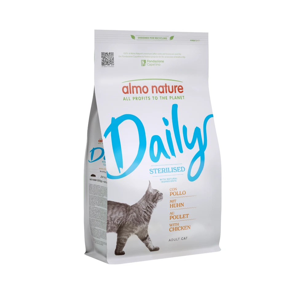 Crocchette al Pollo Daily Cat sterilized Almo Nature 1.2 kg - Immagine 1 di 1