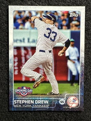 STEPHEN DREW #135 2015 Topps Opening Day QTY New York Yankees — 第 1/2 张图片