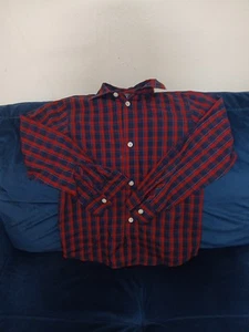 IZOD Kid's Button Up Shirt Red And Blue Pattern Size 6/7 - Picture 1 of 8