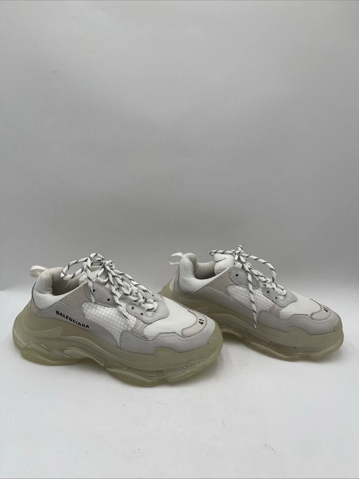 Balenciaga Women’s Triple S Sneaker Clear Sole Sneakers White Size 41 - Image 1 of 4