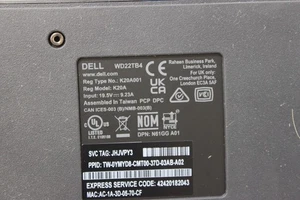 Station d'accueil Dell WD22TB4 Thunderbolt 4 avec adaptateur secteur 180W - Photo 1/4