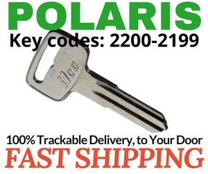 Polaris RZR Key Cut to Code 2200-2399 Ignition Replacement Keys - Picture 1 of 1