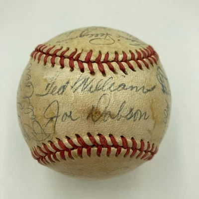 1946 Boston Red Sox AL Champs Team Signed Baseball Ted Williams JSA COA - Image 1 of 4