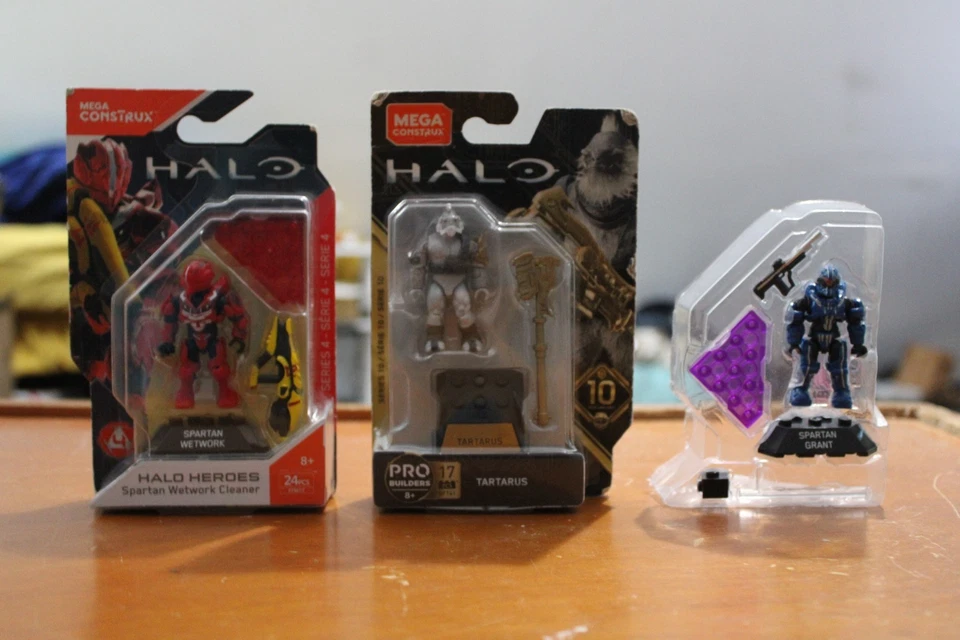 Mega Construx Halo Heroes Series Minifigures Spartan Wetwork, Grant & Tartarus - Image 1 of 1