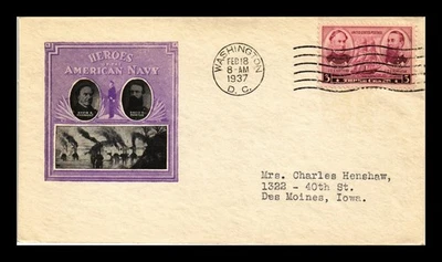 NAVY HEROES FARRAGUT PORTER FDC SCOTT 792 IOOR CACHET US COVER - Image 1 of 2