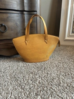 Bolso de Mano Louis Vuitton Amarillo Epi St. Jacques Interior Púrpura Foto 1 de 4