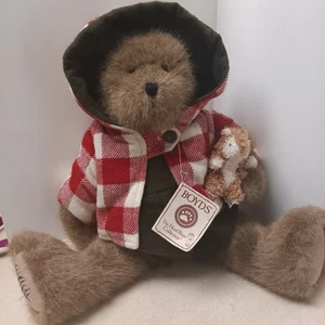 Boyds Bear Donovan Woolbeary In Winter Outfit With Squirell Mini Meele Plush 16" - Picture 1 of 11