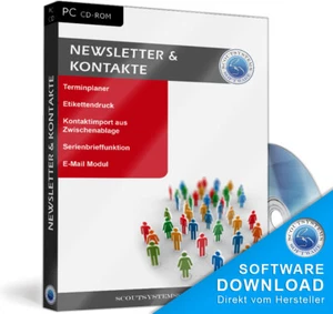 Newsletter & Kontakte Software,Marketing,Werbung,Aktionen,Werbeaktionen Programm - Bild 1 von 1