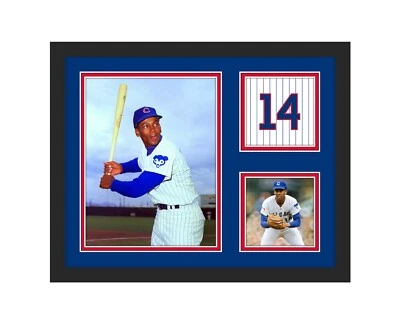 ERNIE BANKS Collage Photo CHICAGO CUBS Picture w/Frame Option - 8x10 11x14 16x20 - Image 1 of 4