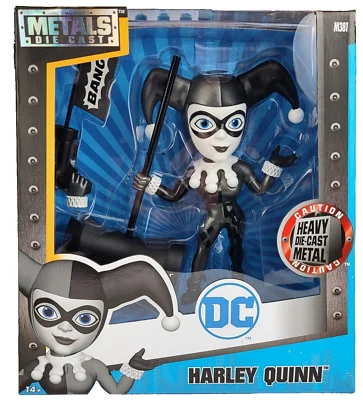 Jada Toys Metals DC Comics Harley Quinn 6" Monocromo Die-Cast Figura M381 NUEVO Foto 1 de 2