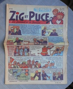 ZIG ET PUCE HEBDOMADAIRE N°24 30 AVRIL 1950 EN ÉTAT CORRECT - Imagen 1 de 2