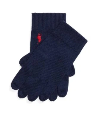 Guantes de lana Ralph Lauren para hombre nuevos con etiquetas PVP £75 azul marino gama polo talla única Foto 1 de 3