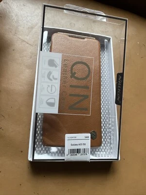 Contenedores Genuino Nillkin Qin Funda de Cuero Abatible A33 Bolsillos para Tarjetas para Samsung Galaxy Foto 1 de 4