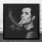 Portrait Cigarette Smoke Smoker Man Retro Mood Emotion Feeling Wall Art Print