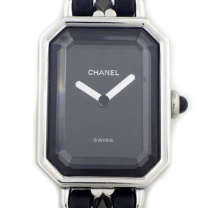 CHANEL Watch Premiere M H0451 Black Dial Leather SS Quartz - Picture 1 of 8