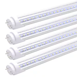 2FT LED Tube Lights, 15W 6000k Cool White, V Shape G13 Base, Clear Cover, 4-Pack - Picture 1 of 9