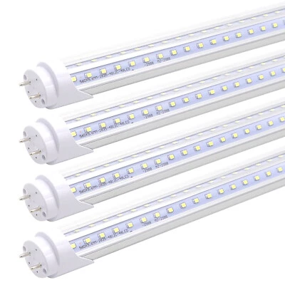 2FT LED Tube Lights, 15W 6000k Cool White, V Shape G13 Base, Clear Cover, 4-Pack - Image 1 of 4