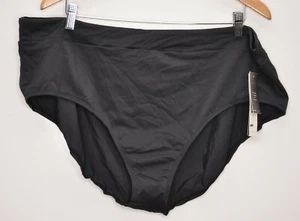 Dana Buchman Women's Plus Swim Briefs Bottoms Size 24W Black Slimming New - Picture 1 of 6