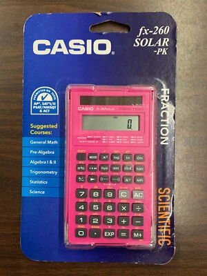 Casio FX-260Solar Scientific Calculator pink OPEN BOX NEW PRODUCT - Image 1 of 2