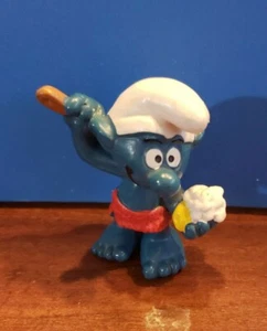 VINTAGE 1980 Schleich Smurfs PVC Figure 20108 Sauna Smurf Shower Soap - Picture 1 of 5
