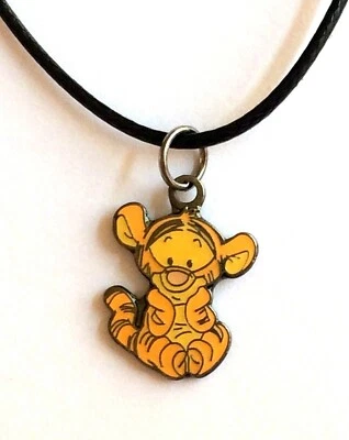 Collar Disney Baby Tigger Pooh 17-19" Colgante Esmalte Vintage Dije Firmado Foto 1 de 4