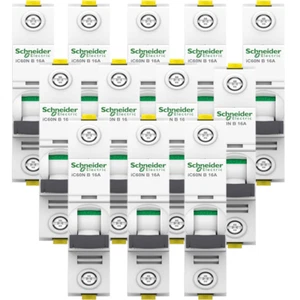 12 x Interruptor de protección de línea Schneider Electric ACTI9 IC60N 1P 16A B, A9F03116 - Imagen 1 de 7
