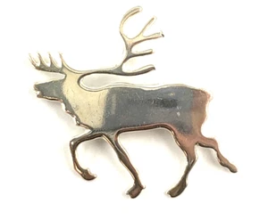 INARI Sterling Silver Pendant Elk Deer Moose Wildlife Animal Hunter Hunting Bull - Picture 1 of 7