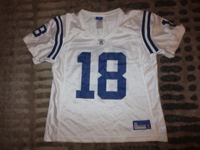 Camiseta deportiva para mujer Peyton Manning #18 Indianapolis Colts Super Bowl Reebok NFL LG L  Foto 1 de 2